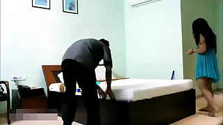 Indian Bhabhi In Down in the mouth Lingerie Kidding Young Room Service Chum